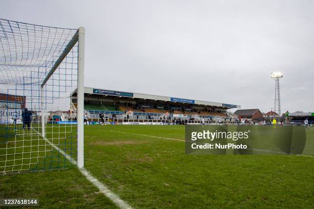 General view of the inside of the Suit Direct Stadium during the FA Cup match between Hartlepool United and Blackpool at Victoria Park, Hartlepool on...
