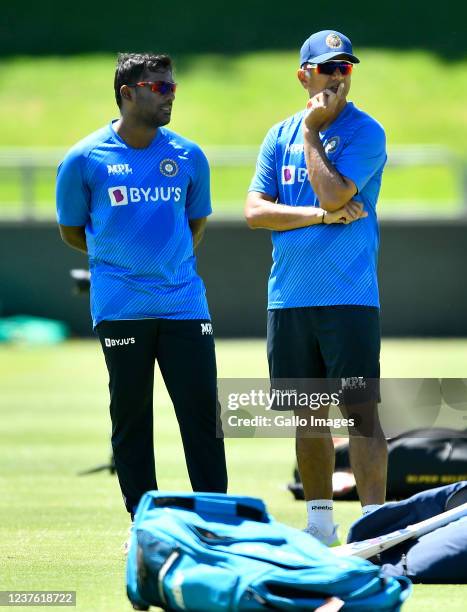 Rahul Dravid of India during the Indian national cricket team training session at Six Gun Grill Newlands on January 09, 2022 in Cape Town, South...