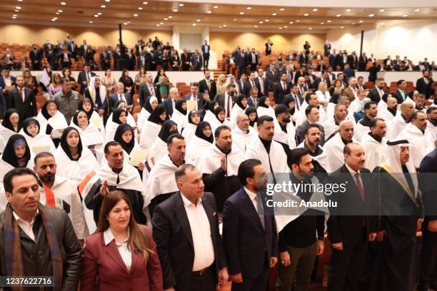 The plenary session of Iraqâs new parliament held on January 09, 2022 in Baghdad, Iraq. Following the Oct. 10 parliamentary elections, the first...