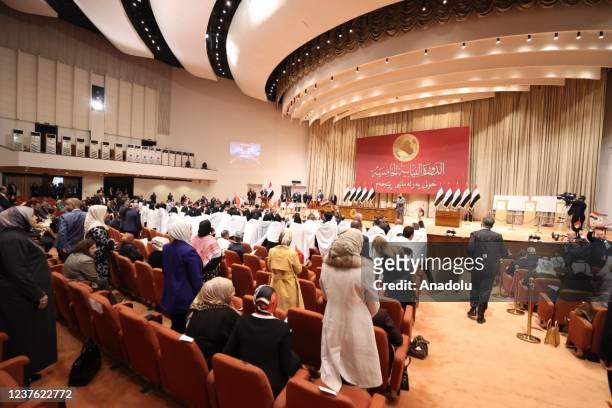 The plenary session of Iraqâs new parliament held on January 09, 2022 in Baghdad, Iraq. Following the Oct. 10 parliamentary elections, the first...