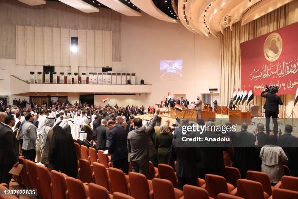 The plenary session of Iraqâs new parliament held on January 09, 2022 in Baghdad, Iraq. Following the Oct. 10 parliamentary elections, the first...