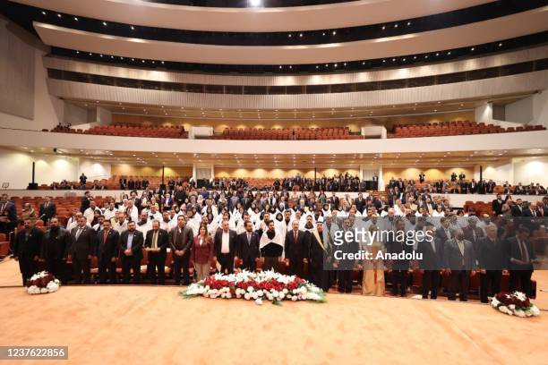 The plenary session of Iraqâs new parliament held on January 09, 2022 in Baghdad, Iraq. Following the Oct. 10 parliamentary elections, the first...