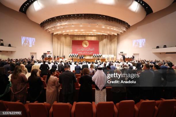 The plenary session of Iraqâs new parliament held on January 09, 2022 in Baghdad, Iraq. Following the Oct. 10 parliamentary elections, the first...