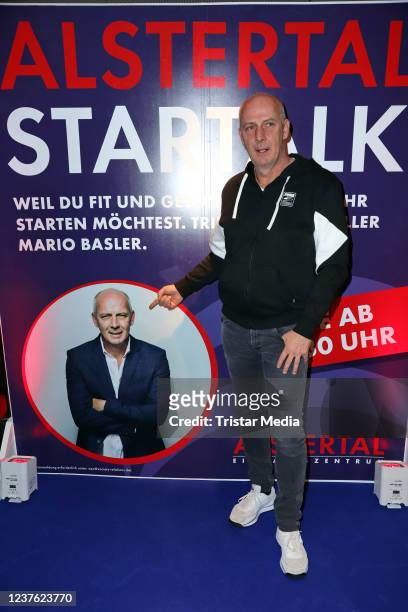Star talk with former soccer player Mario Basler at Alstertal shopping mall on January 9, 2022 in Hamburg, Germany.