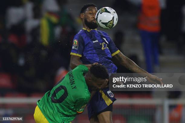 Cape Verde's defender Jeffry Fortes vies with Ethiopia's defender Ramadan Yusef during the Group A Africa Cup of Nations 2021 football match between...