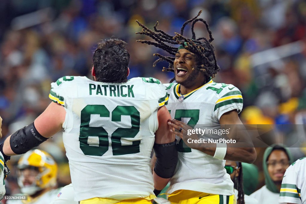 Green Bay Packers center Lucas Patrick and Green Bay Packers wide News  Photo - Getty Images