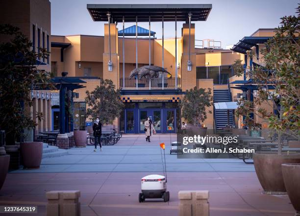 Irvine, CA Starship food delivery robots come and go from the UCI food court and student center as they deliver meals while students, faculty and...