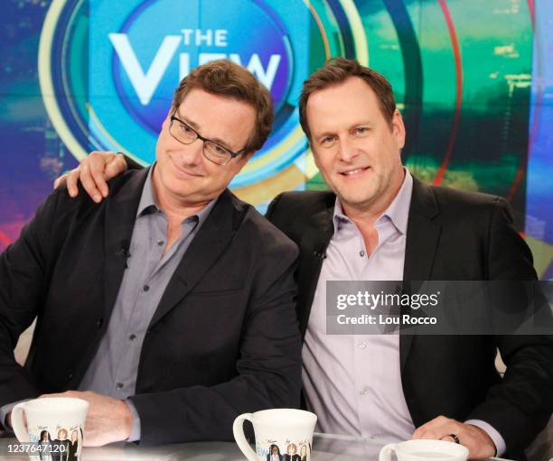 Bob Saget, Dave Coulier appearing in the ABC tv series 'The View'.