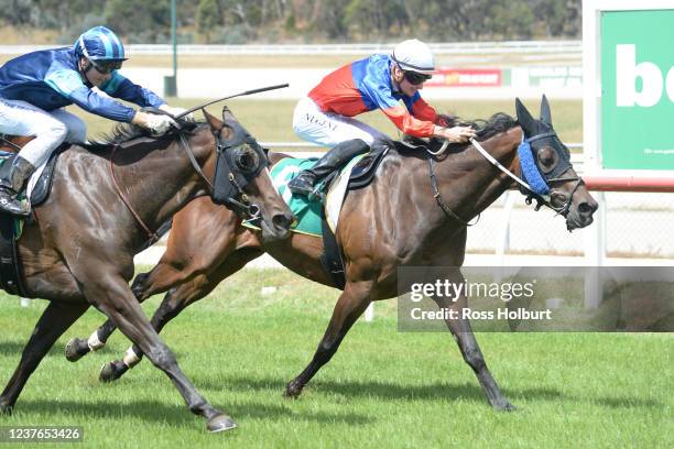 Panama Papers ridden by Teodore Nugent wins the bet365 Racing Refunds BM58 Handicap at Kilmore Racecourse on January 11, 2022 in Kilmore, Australia.