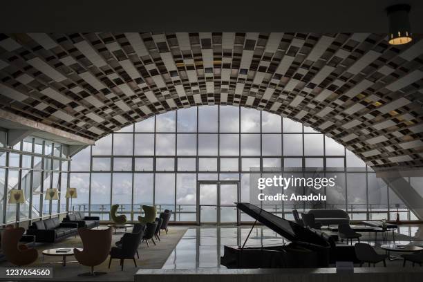 General view of the lobby of the Hotel Humboldt in Caracas, Venezuela on January 08, 2022. This hotel that is a time capsule that takes us directly...