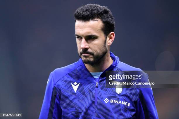 Pedro Rodriguez Ledesma of Ss Lazio during warm up before the Serie A match between Fc Internazionale and Ss Lazio. Fc Internazionale wins 2-1 over...