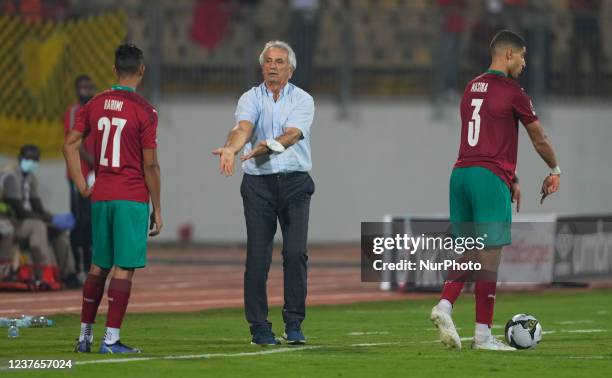 Vahid Halilhodi of Morocco during Ghana against Morocco, African Cup of Nations, at Ahmadou Ahidjo Stadium on January 10, 2022.