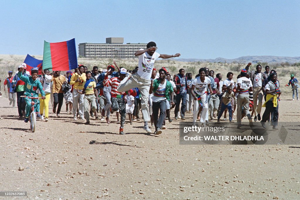 Swapo Rally Thousands of South West Africa People's Organisation supporters sing ...