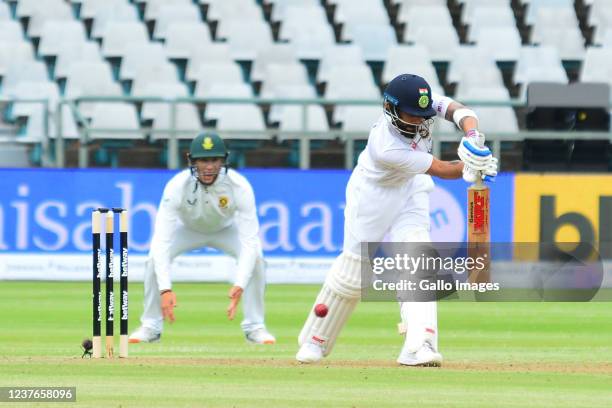 Virat Kohli of India during day 1 of the 3rd Betway WTC Test match between South Africa and India at Six Gun Grill Newlands on January 11, 2022 in...
