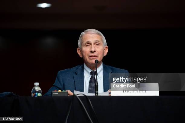 Dr. Anthony Fauci, White House Chief Medical Advisor and Director of the NIAID, testifies at a Senate Health, Education, Labor, and Pensions...