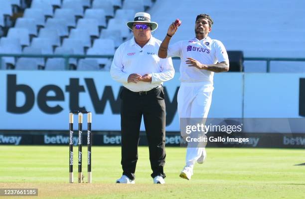 Umesh Yadav of India during day 1 of the 3rd Betway WTC Test match between South Africa and India at Six Gun Grill Newlands on January 11, 2022 in...