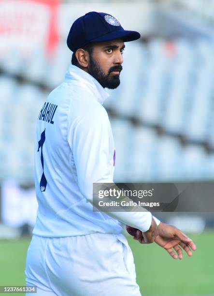 Rahul of India during day 1 of the 3rd Betway WTC Test match between South Africa and India at Six Gun Grill Newlands on January 11, 2022 in Cape...