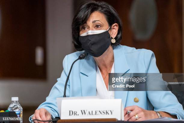 Dr. Rochelle Walensky, Director of the Centers for Disease Control and Prevention, testifies during a Senate Health, Education, Labor, and Pensions...