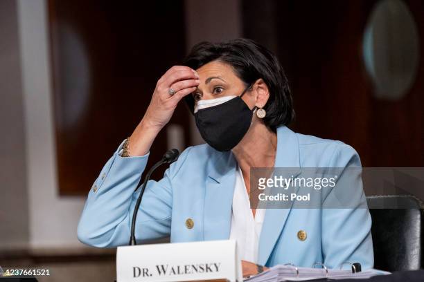 Dr. Rochelle Walensky, Director of the Centers for Disease Control and Prevention, testifies during a Senate Health, Education, Labor, and Pensions...