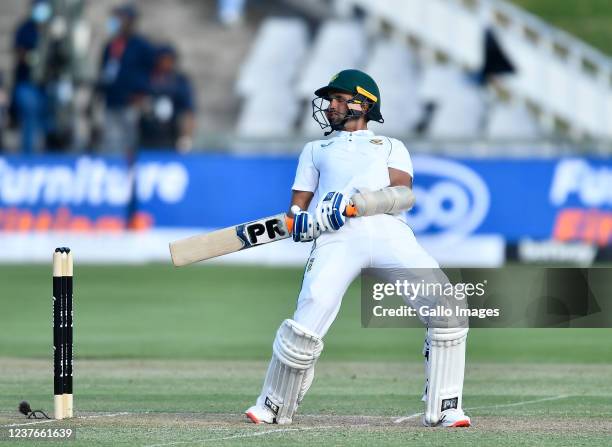 Keshav Maharaj of South Africa during day 1 of the 3rd Betway WTC Test match between South Africa and India at Six Gun Grill Newlands on January 11,...