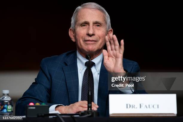 Dr. Anthony Fauci, White House Chief Medical Advisor and Director of the NIAID, responds to questions from Sen. Rand Paul at a Senate Health,...
