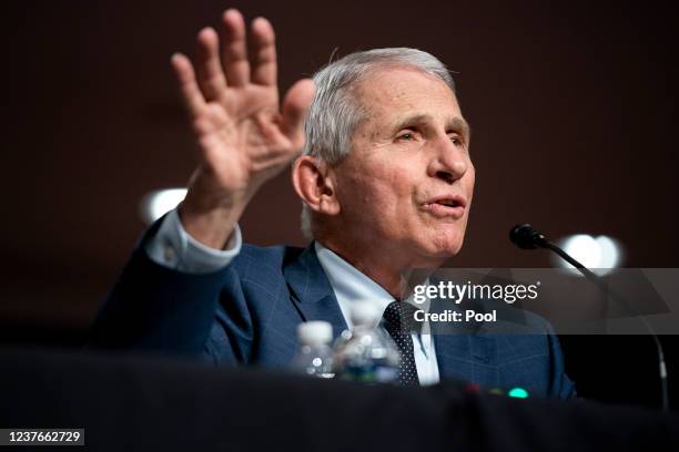 Dr. Anthony Fauci, White House Chief Medical Advisor and Director of the NIAID, testifies at a Senate Health, Education, Labor, and Pensions...