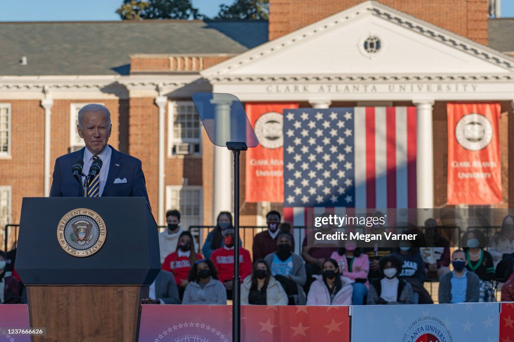 President Biden And VP Harris Speak On Voters' Rights Legislation At The Atlanta University Center Consortium