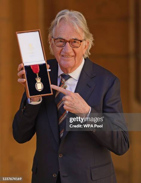 Designer Sir Paul Smith after he was made a member of the Order of the Companions of Honour at an investiture ceremony at Windsor Castle on January...