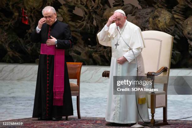 Pope Francis leads his traditional Wednesday General Audience in Paul VI Audience Hall.