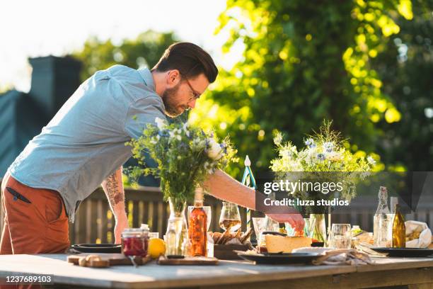 swedish midsummer food - dinner party food stock pictures, royalty-free photos & images
