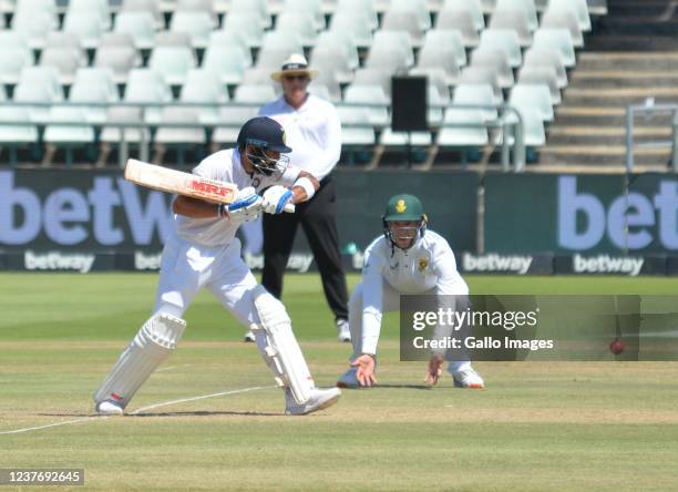 Virat Kohli of India during day 3 of the 3rd Betway WTC Test match between South Africa and India at Six Gun Grill Newlands on January 13, 2022 in...
