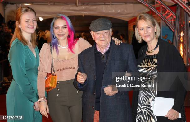 Sophie Mae Jason, Sir David Jason and Gill Hinchcliffe attend the London Premiere of Cirque de Soleil's "LUZIA" at Royal Albert Hall on January 13,...
