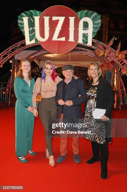 Sophie Mae Jason, Sir David Jason and Gill Hinchcliffe attend the London Premiere of Cirque de Soleil's "LUZIA" at Royal Albert Hall on January 13,...