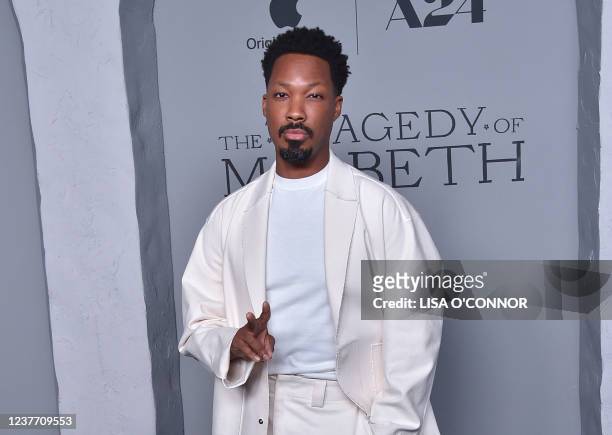 Actor Corey Hawkins attends the Los Angeles Premiere of "The Tragedy of Macbeth" at the Directors Guild of America Theatre in Los Angeles,...