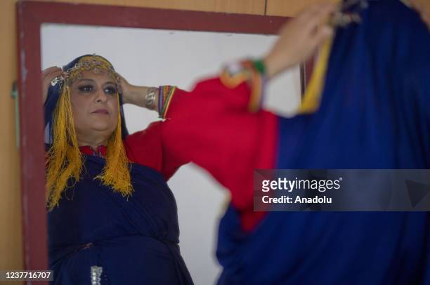 Berbers, in traditional clothes, gather to celebrate the year 2972 ââaccording to the Amazig calendar on Jan. 13 night, in Rabat, Morocco on January...