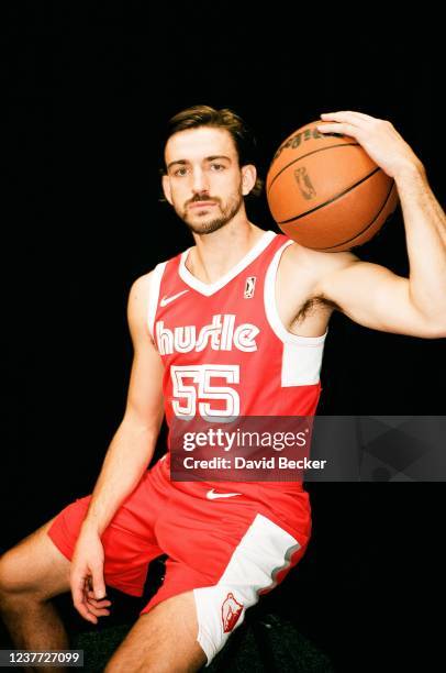 David Stockton of the Memphis Hustle poses for a portrait during the NBA G League Winter Showcase at the Mandalay Bay Convention Center on December...