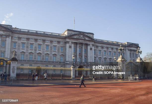 General view of Buckingham Palace in London.