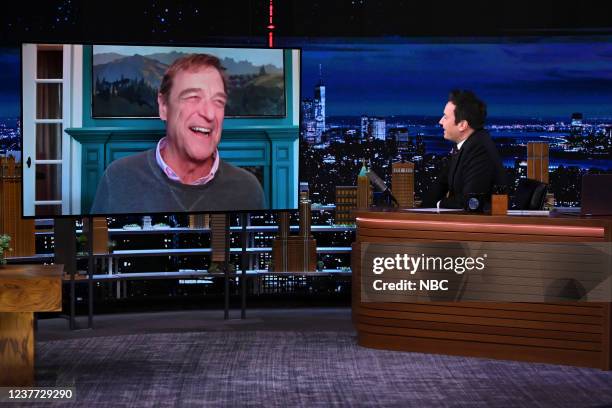 Episode 1584 -- Pictured: Actor John Goodman during an interview with host Jimmy Fallon on Friday, January 14, 2022 --