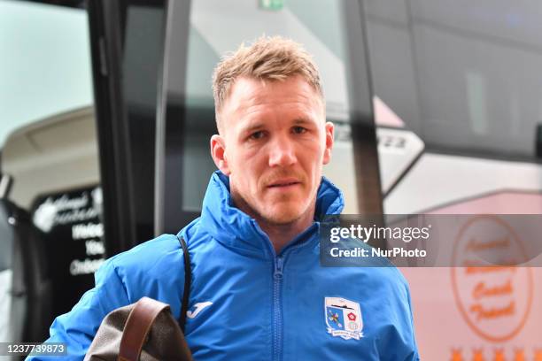 Mark Ellis of Barrow arriving at the stadium during the Sky Bet League 2 match between Colchester United and Barrow at the JobServe Community...