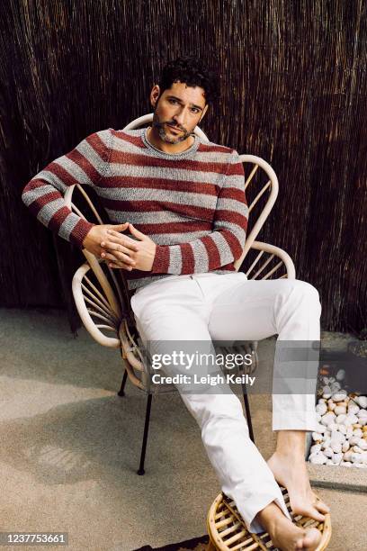 May 17: Actor Tom Ellis is photographed for JON Magazine on May 17, 2021 in Los Angeles, California.