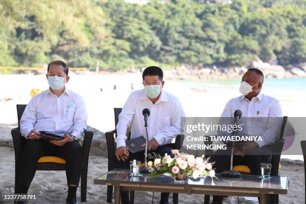 This photo taken on January 15, 2022 shows General Wallop Raksanoh , former National Security Council secretary-general and current Thai chief...