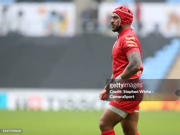 Toulouse's Pita Ahki during the Heineken Champions Cup match between Wasps and Stade Toulousain at The Coventry Building Society Arena on January 15,...