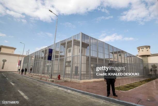 Picture taken on January 16, 2022 shows the Correctional and Rehabilitation Centre in Badr city, 65 kms east of the Egyptian capital Cairo, during a...