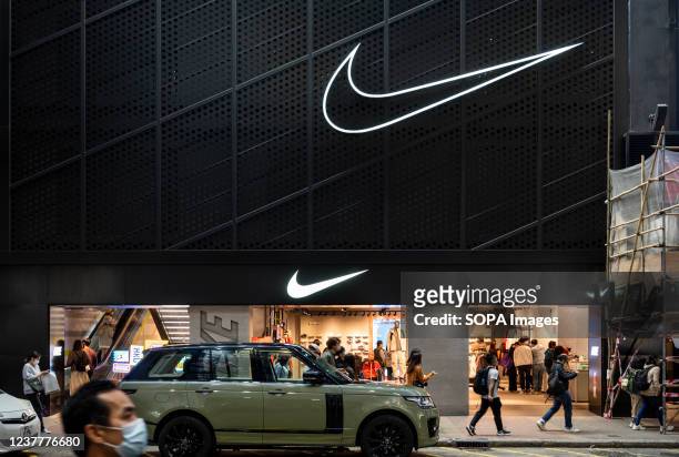 American multinational sport clothing brand Nike store in Hong Kong.