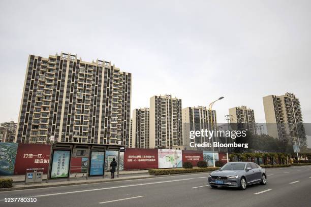 Apartment buildings at the Phoenix City residential project, developed by Country Garden Holdings Co., in Shanghai, China, on Monday, Jan. 17, 2022....