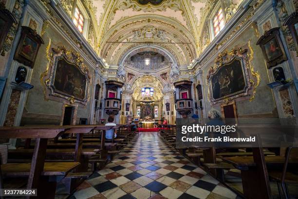 Inside the Santuario della SS Pietà, a pilgrimage church at Lake Maggiore.
