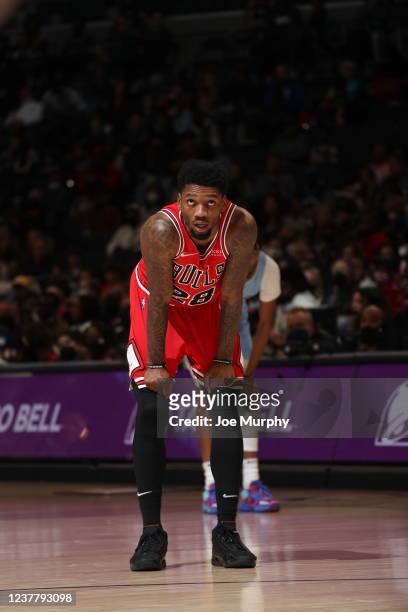 Alfonzo McKinnie of the Chicago Bulls stands on the court during a game against the Memphis Grizzlies on January 17, 2022 at FedExForum in Memphis,...