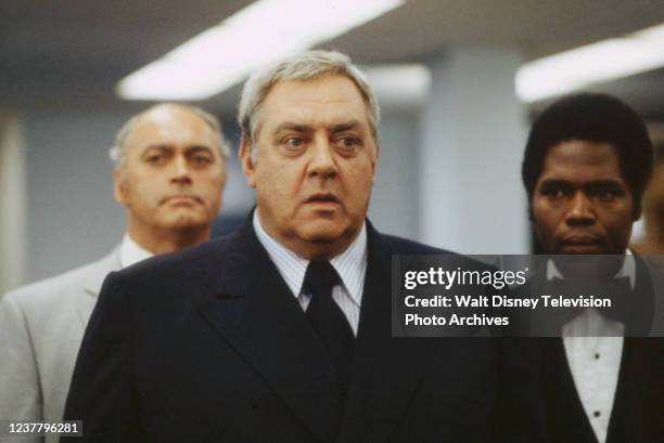 Los Angeles, CA John Brandon, Raymond Burr, Georg Stanford Brown appearing in the ABC tv movie 'The Night the City Screamed'.