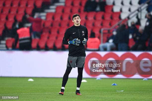 Lucas LAVALLEE during the Ligue 1 Uber Eats game between Paris Saint-Germain and Brest at Parc des Princes on January 15, 2022 in Paris, France. -...