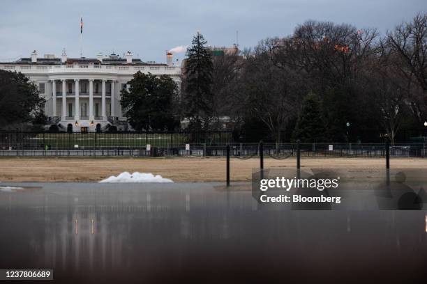 The White House in Washington, D.C., U.S., on Tuesday, Jan. 18, 2022. The Senate returns today to take up Democrats' voting rights and...